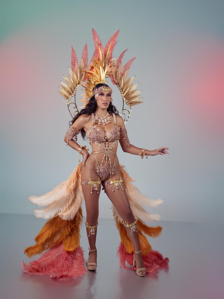 MARÉ Monokini, Luxury Headpiece, Prestige Backpack and Tail-1401x1867