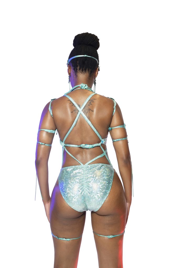 SACRA Two Piece Bikini Cut Back Pose